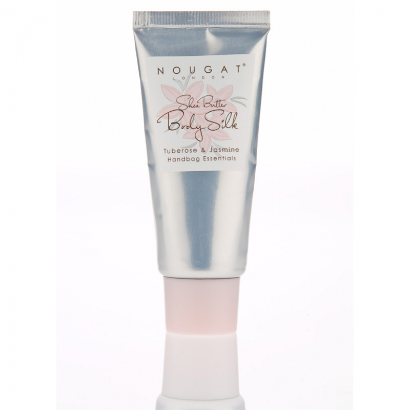 Nougat London Jedwab do ciała z masłem shea  o aromacie tuberozy i jaśminu