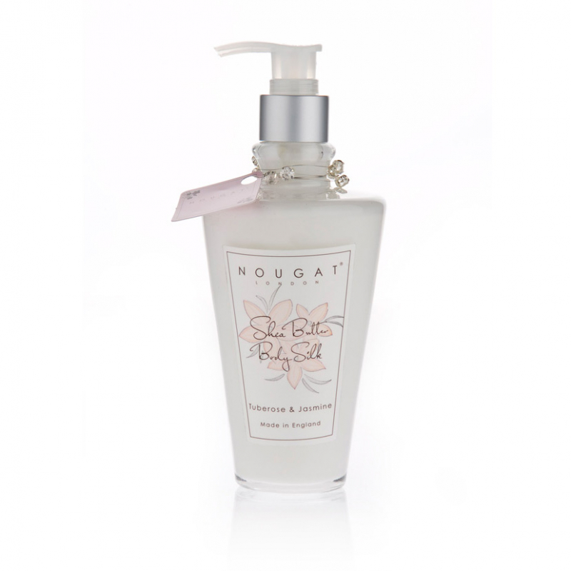 Nougat London Jedwab do ciała z masłem shea  o aromacie tuberozy i jaśminu